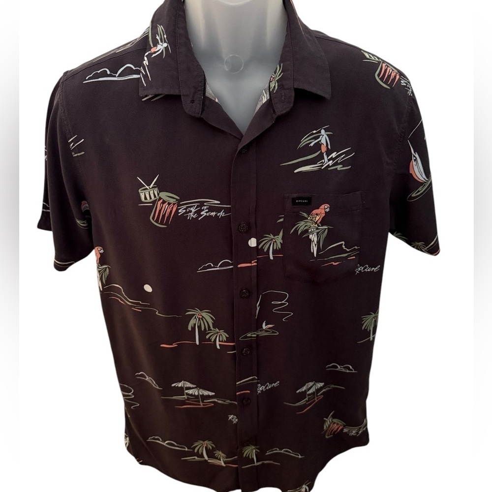 RIP CURL Aloha Soul of the Search Surf Collared Shirt Men S Small
